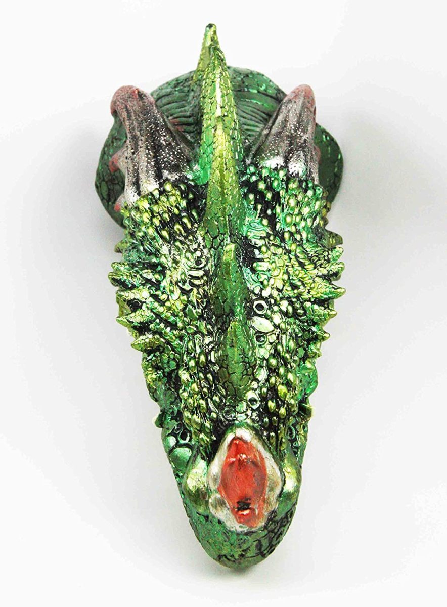 中世の緑龍（グリーン・ドラゴン）LEDの目が光る 壁装飾 彫像 彫刻/ ファンタジー ドラゴンランス(輸入品_画像8