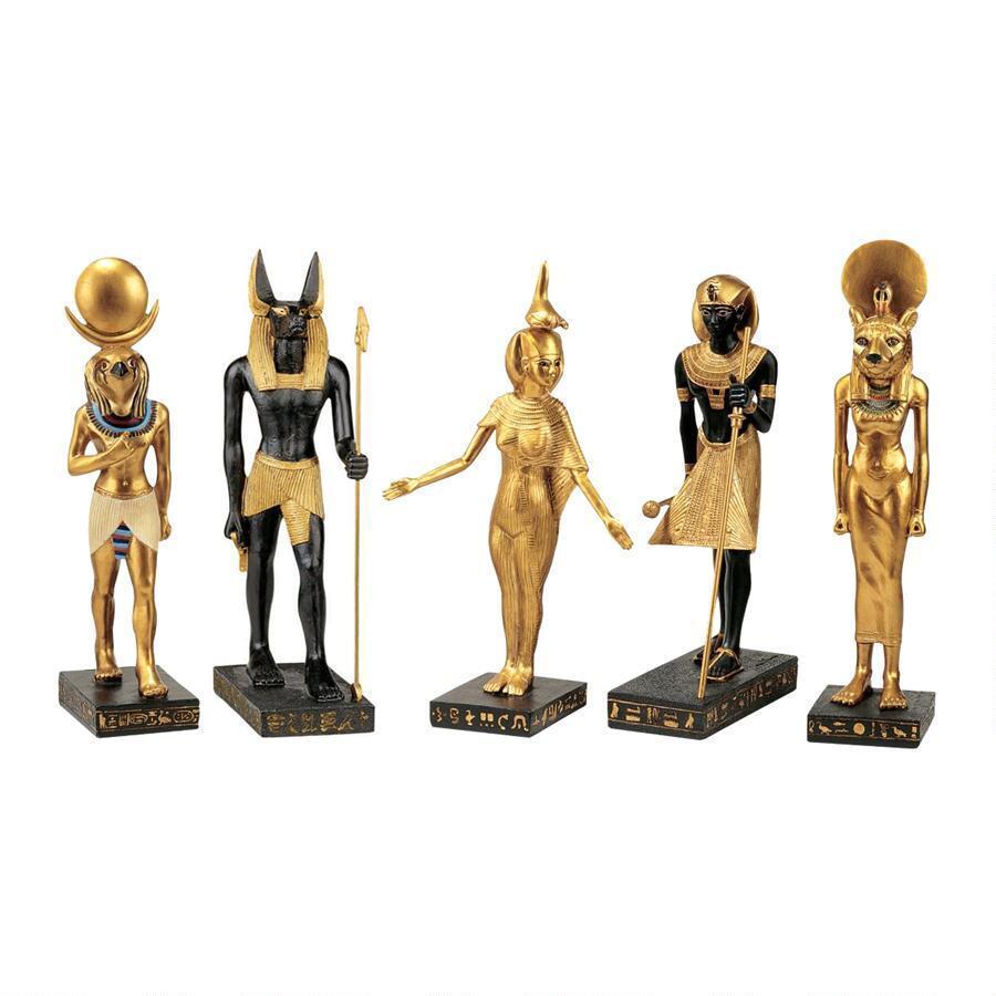 古代エジプト王国の神々の彫像 彫刻、神殿 ナイル川 ピラミッド スフィンクス コレクション(輸入品)