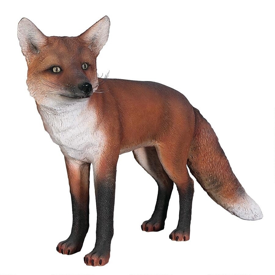 リアル・サイズ ヨーロッパのレッド・フォックス（赤い狐）彫像 彫刻/ どん兵衛 ガーデニング 芝生（輸入品）