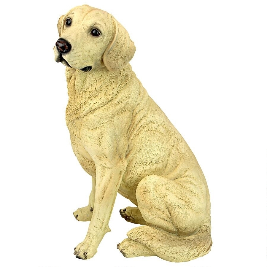 ゴールデン ラブラドール レトリーバー犬 ガーデン彫刻、黄色彫刻 高さ約38ｃｍ/ ペットショップ ドッグカフェ（輸入品_画像4