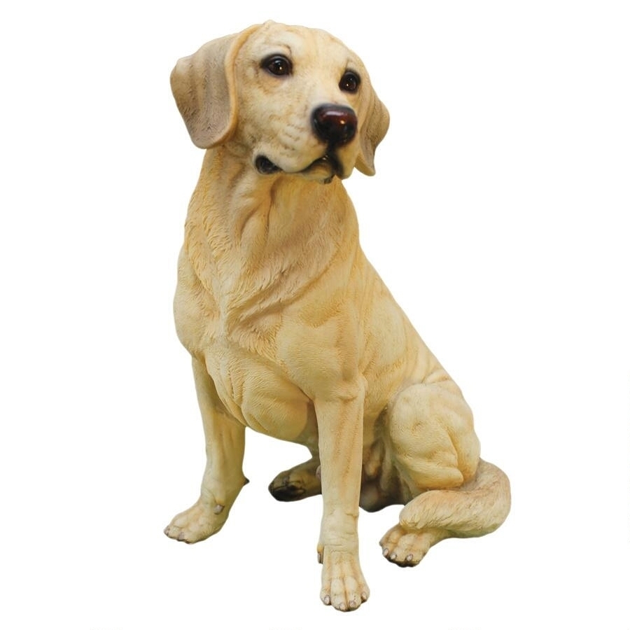 ゴールデン ラブラドール レトリーバー犬 ガーデン彫刻、黄色彫刻 高さ約38ｃｍ/ ペットショップ ドッグカフェ（輸入品_画像2