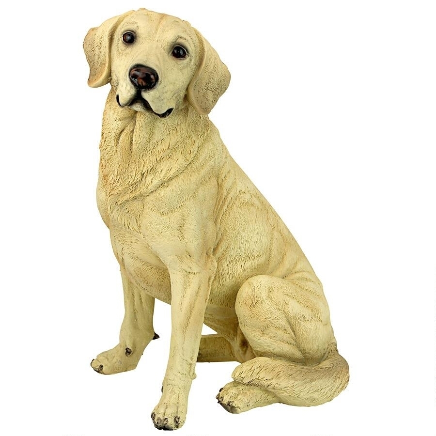 ゴールデン ラブラドール レトリーバー犬 ガーデン彫刻、黄色彫刻 高さ約38ｃｍ/ ペットショップ ドッグカフェ（輸入品_画像3
