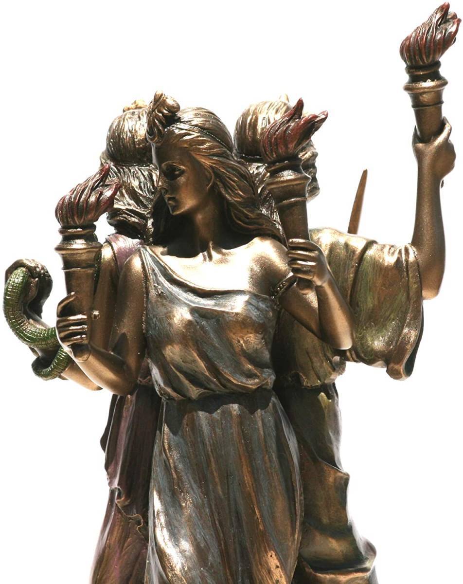 ヘカテー古代ギリシャ 魔法の女神像 ブロンズ風彫像/ 死の女神 女魔術師の保護者 霊の先導者（輸入品_画像6