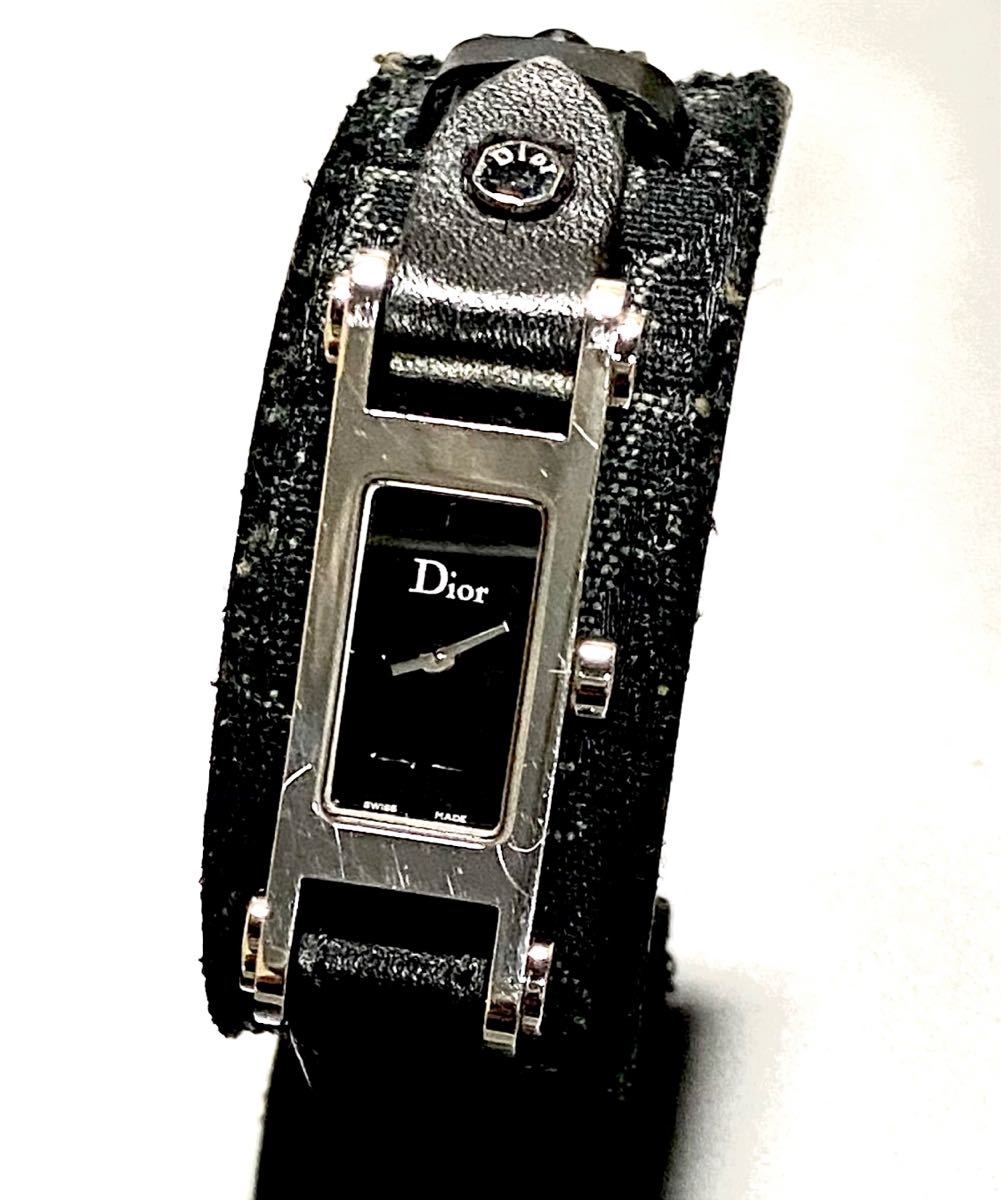 SALE★クリスチャンディオール★2way仕様の腕時計★バイクチェーン×ブラックトロッターのクールなデザイン