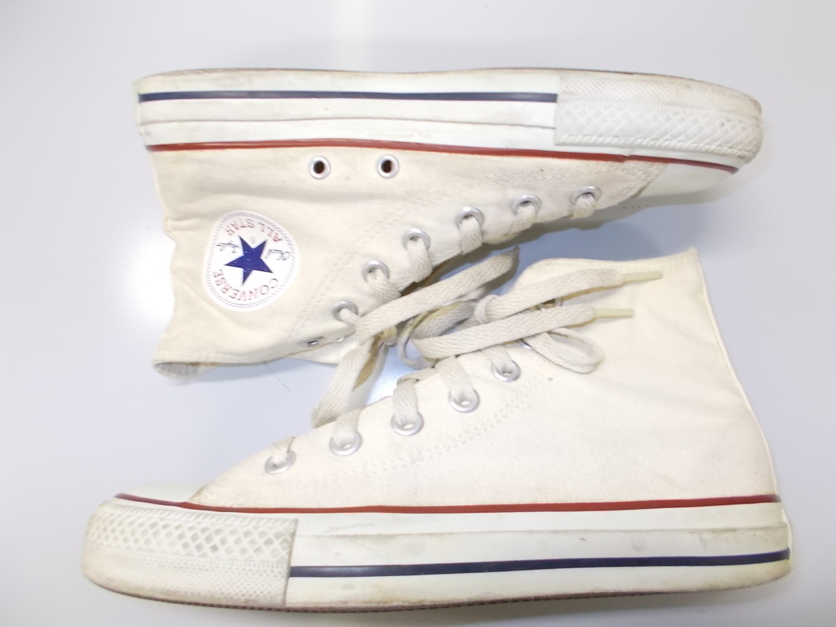 e562◆CONVERSE ALL★STAR ハイカットスニーカー◆コンバース US4.5 JPN23.5cm ホワイト白色系 キャンバス生地 シューズ 靴 3A_画像6