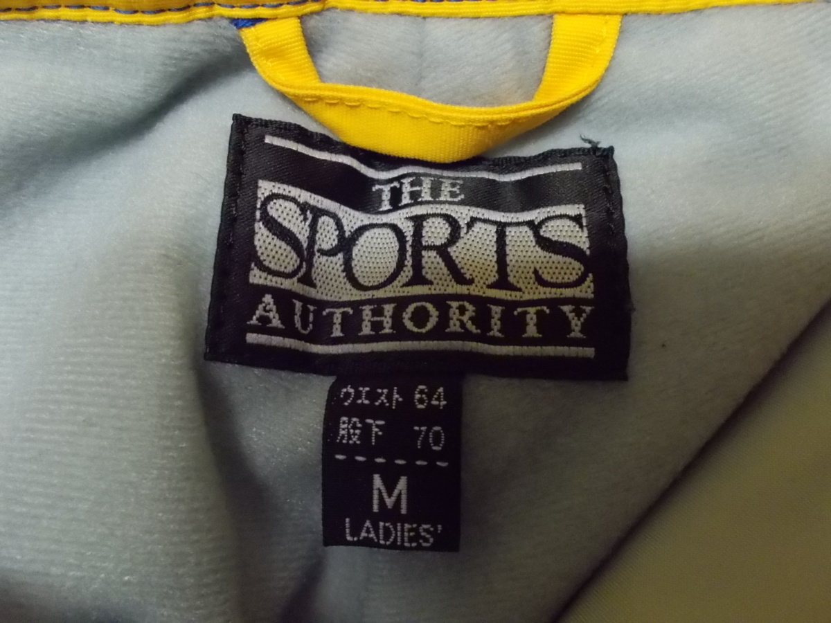 e789◆THE SPORTS AUTHORITY スキーパンツ◆スポーツオーソリティ LADIE'S M ライトブルー 表ナイロン素材 中綿入り 3B_画像6