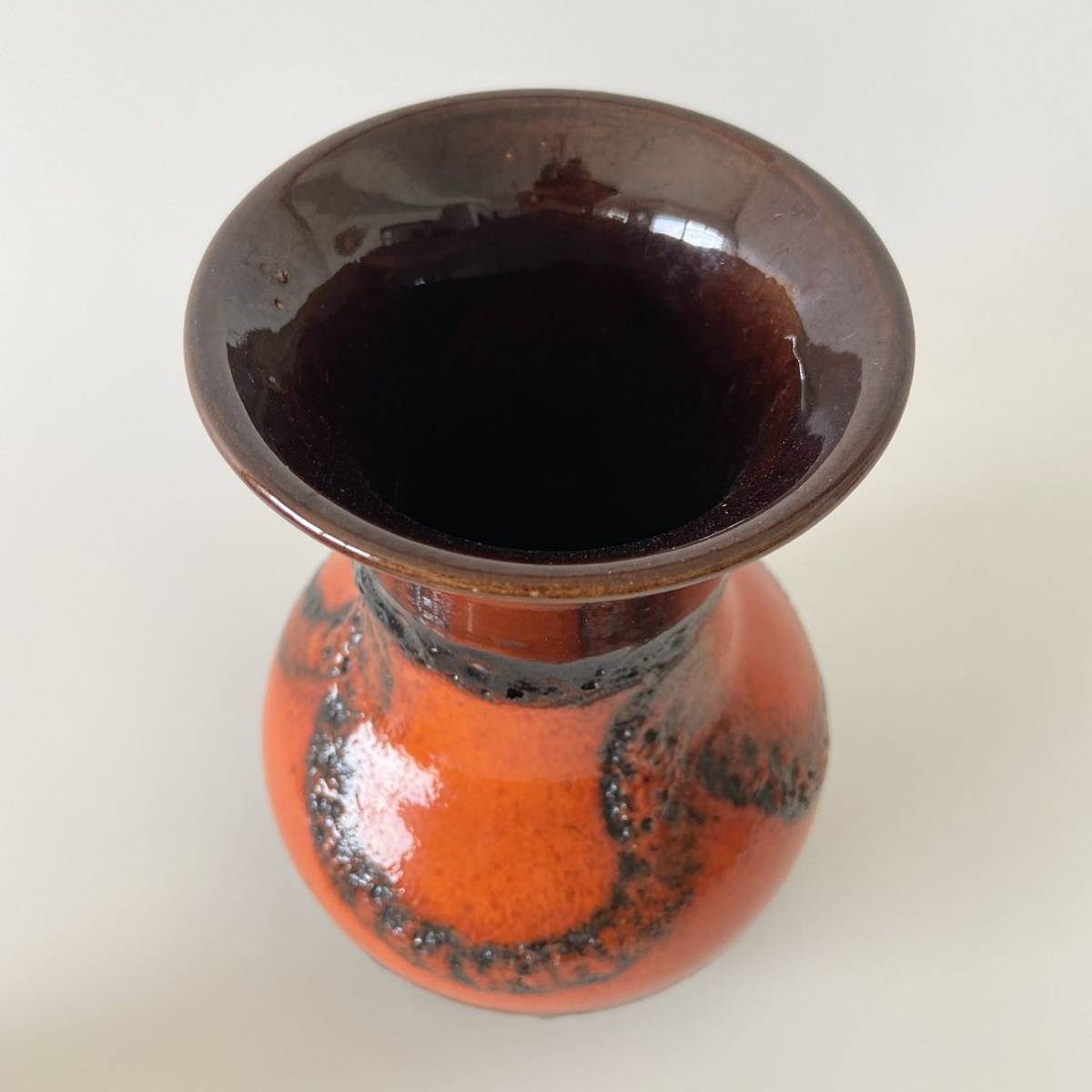 西ドイツ製 1970年代 Bay Keramik Fat Lava ファットラバ ミッドセンチュリー ヴィンテージ 花瓶 花器 オブジェ ジャグ 一輪挿し #21_画像4
