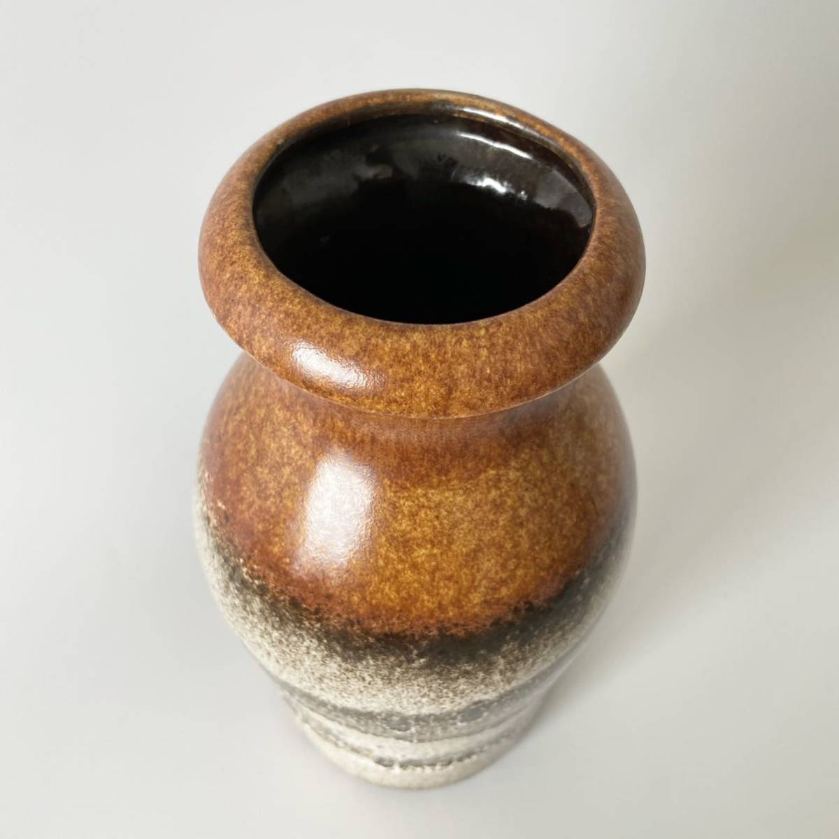  запад Германия производства 1960-70 годы Scheurich Fat Lavafa тигр ba Mid-century Vintage ваза ваза для цветов произведение искусства Jug один колесо ..#56