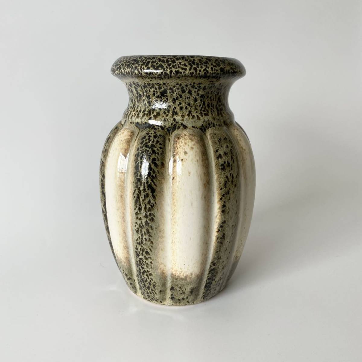  west Germany made 1960-70 period Scheurich Fat Lavafa tiger ba Mid-century Vintage vase flower vase objet d'art Jug one wheel ..#59