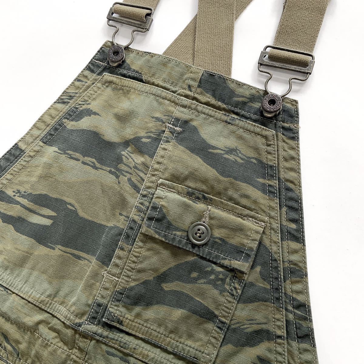 22SS DOUBLE RL RRL カモプリント リップストップ オーバーオール ダブルアールエル ラルフローレン オールインワン サロペット パンツ S