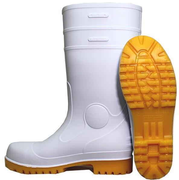 26.5cm white . iron core safety boots oil resistant zona safety .. rubber S-01