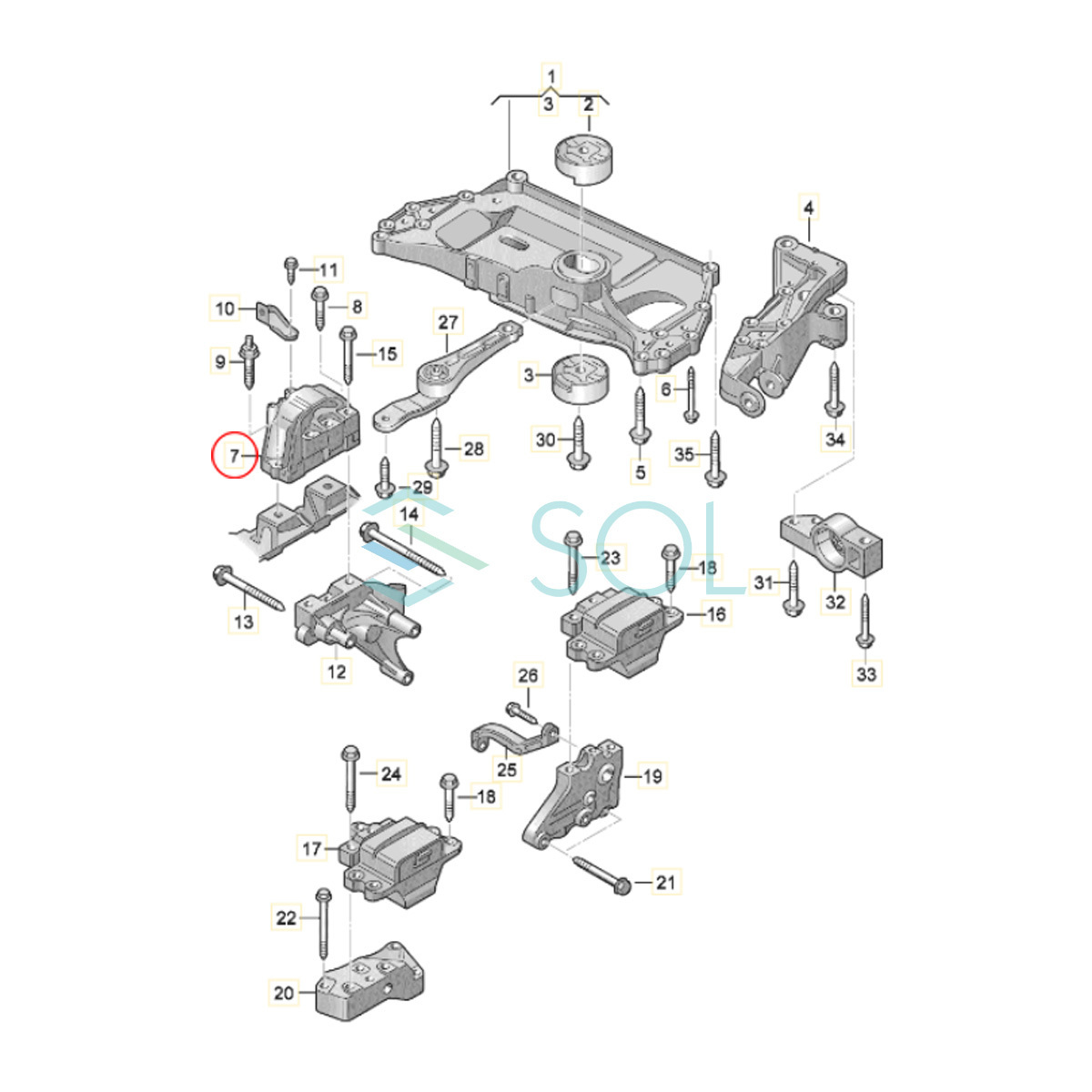 アウディ A3(8P1 8PA) エンジンマウント 右側 1K0199262AR 1K0199262Q_画像4