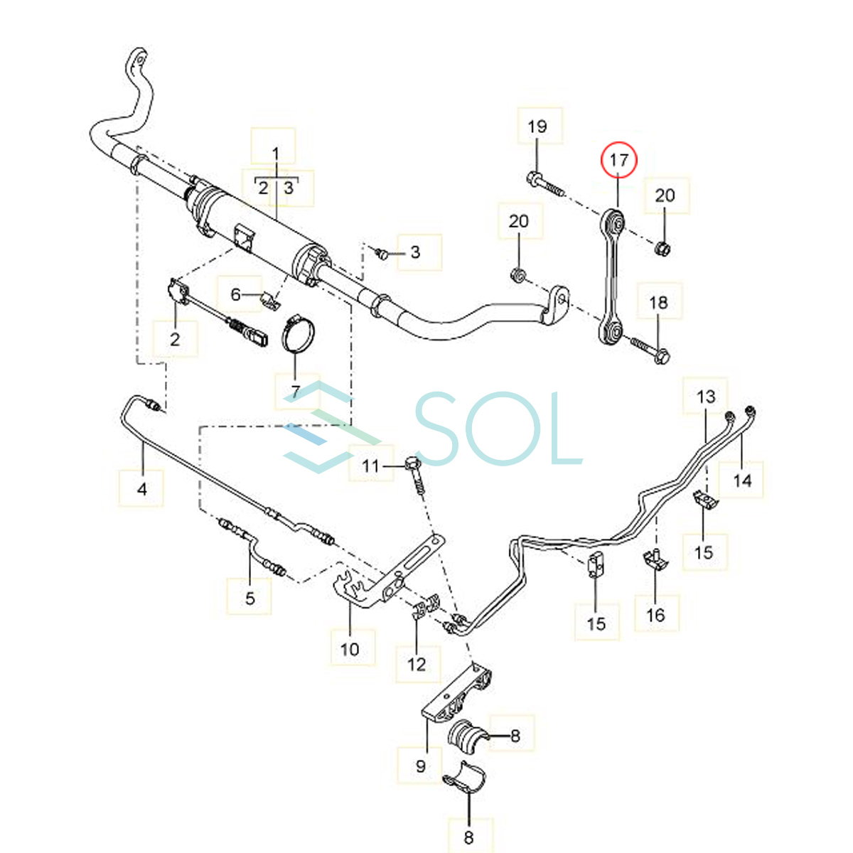 ポルシェ カイエン(9PA) フロント スタビリンク スタビライザーリンク カップリングロッド 左右共通 95534306900 出荷締切18時_画像2