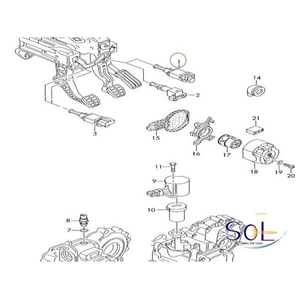 VW ボーラ ゴルフ3 ゴルフ4 ジェッタ ルポ ブレーキストップランプスイッチ 191945515B 191945515A 191945515 出荷締切18時_画像2