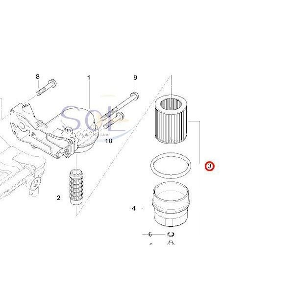 BMW E60 E61 E63 E64 エンジンオイルフィルター 540i 550i 650i 11427542021 出荷締切18時_画像2