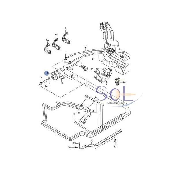 ベンツ W202 W208 フューエルフィルター 燃料フィルター ガソリンフィルター C200 C220 C230 C280 CLK200 0024772701 出荷締切18時_画像2