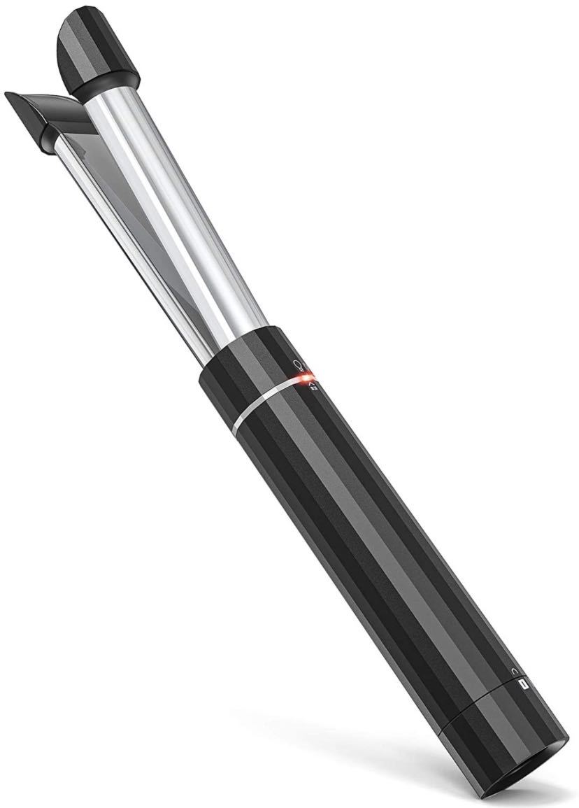 ヘアアイロン ストレートカール 2way ミニ 持ち運び便利 コンパクト小さい メンズ両用 22mm 200℃恒温 自動OFF 100-240V海外対応 ブラック
