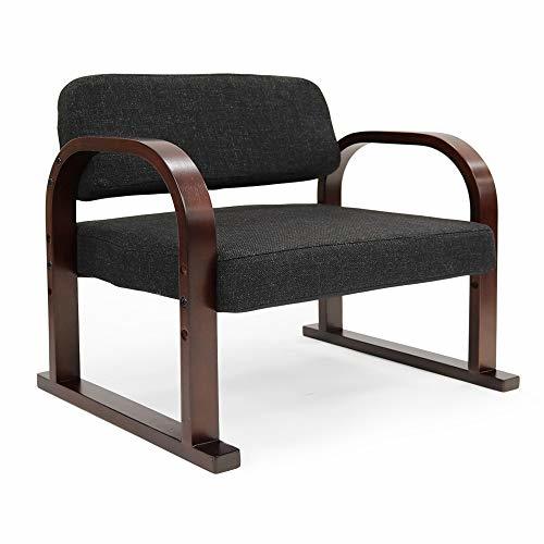 立ち上がりラクラク 優しいお座敷座椅子 「みやび」 （高さ3段階調節）ファブリックタイプ 天然木製