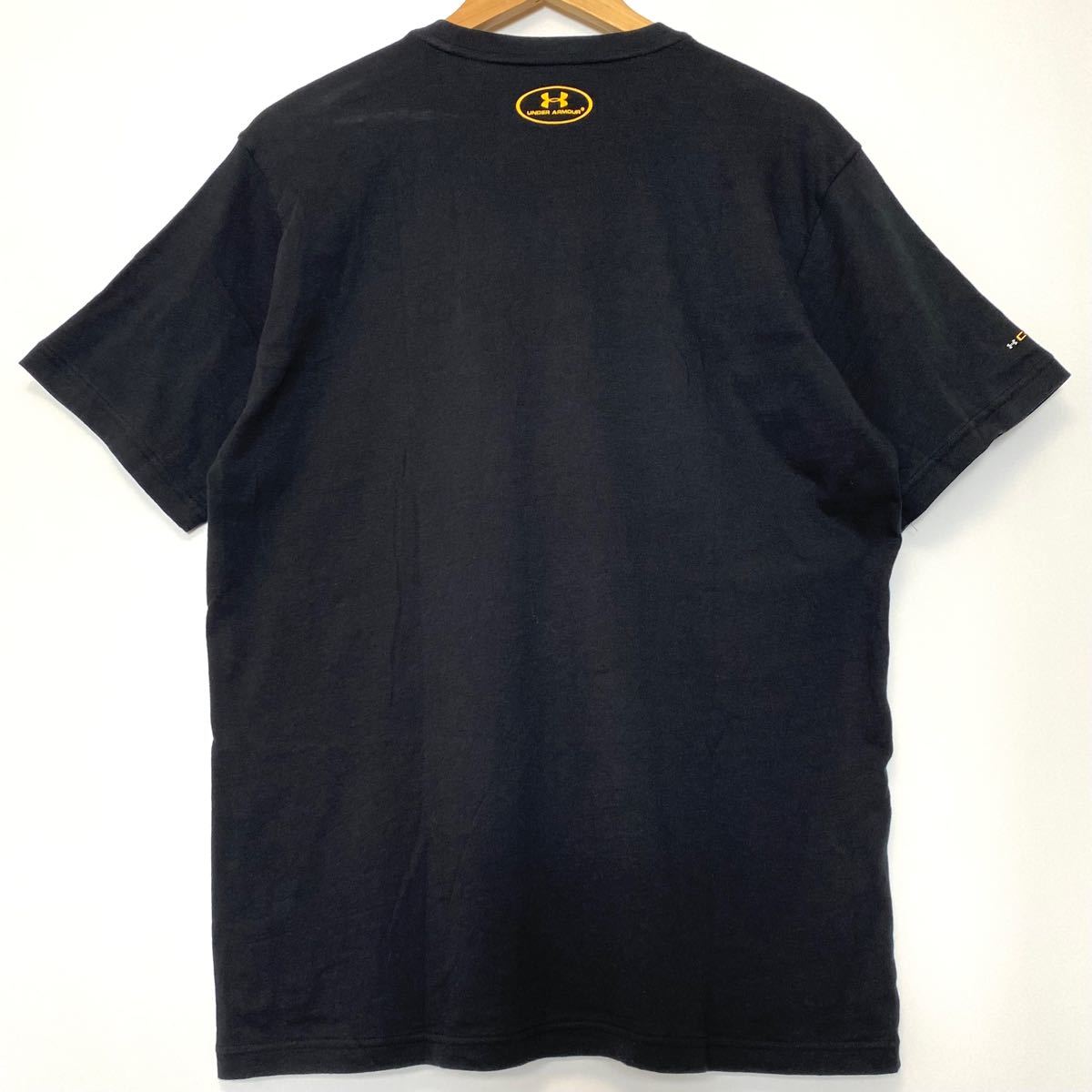 UNDER ARMOUR アンダーアーマー ロゴプリント 半袖 Tシャツ 黒 ブラック  XL