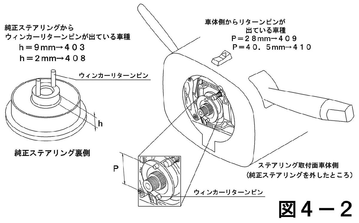 ワークスベル ステアリングボス ジムニー JA12C JA12V JA12W JA22W H7/11～H10/9 エアバッグ無車_画像2