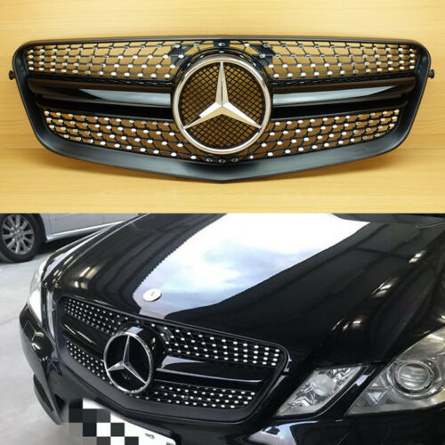  Benz W212 gloss having black diamond plating specification front grille ABS 2010-2013 previous term E63AMG LOOK