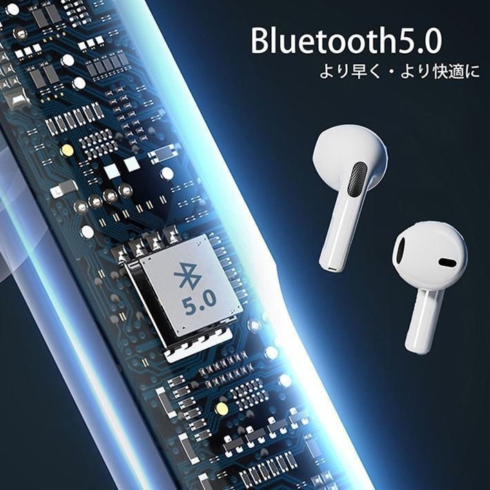 【おしゃれ 高音質】ワイヤレスイヤホン bluetooth イヤホン iphone スマホ対応 ブルートゥース 自動ペアリング 7988182 ブラック 新品_画像8