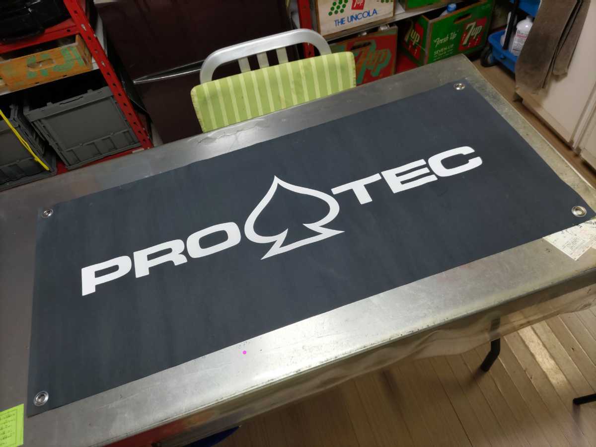 プロテック　protec pro-tec ヘルメット　バナー　フラッグ　旗　タペストリー　業務用　非売品　ショップ　ディスプレイ　スケートボード_画像1