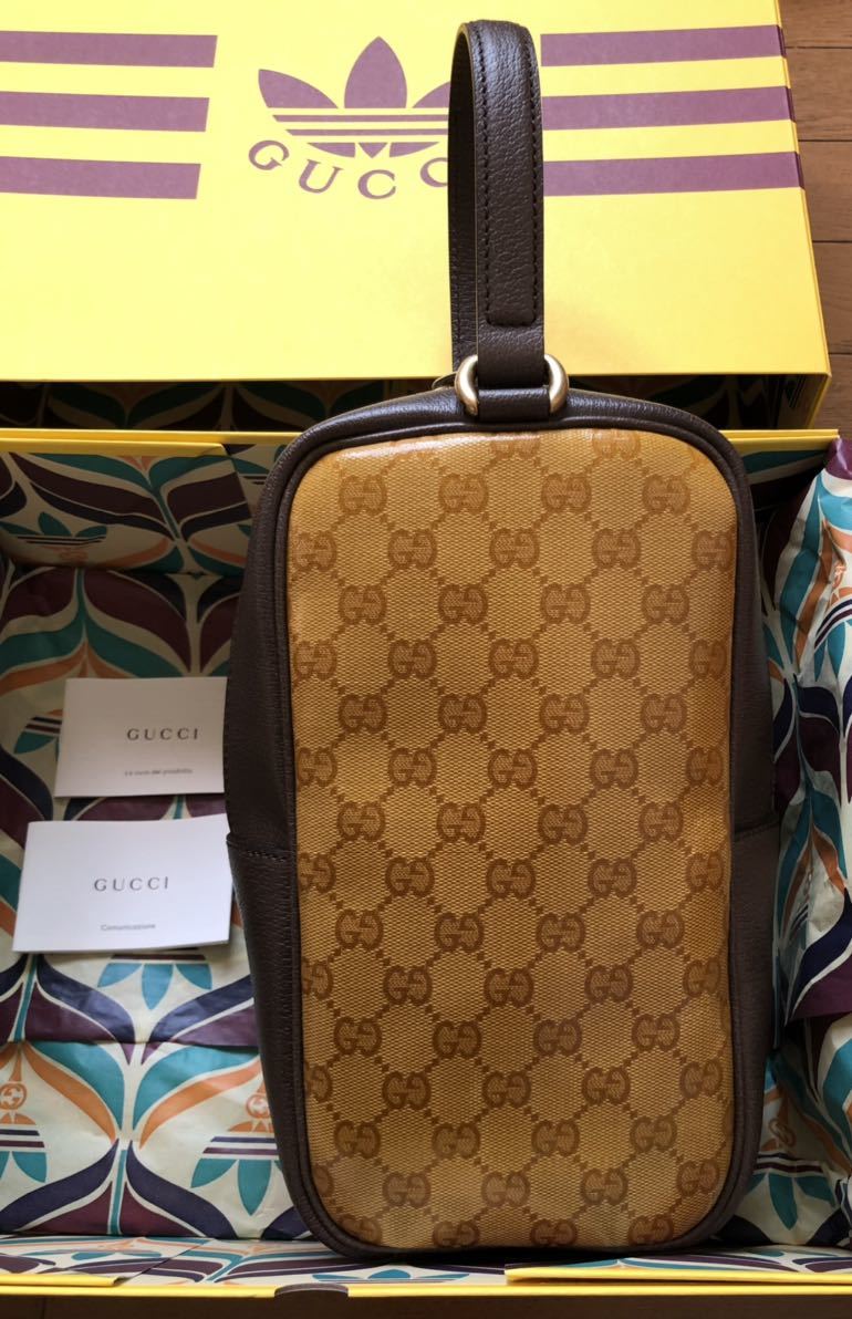 即発送 新品未使用 adidas Gucci Mini Top Handle Bag Monogram アディダス グッチ バッグ モノグラム_画像2