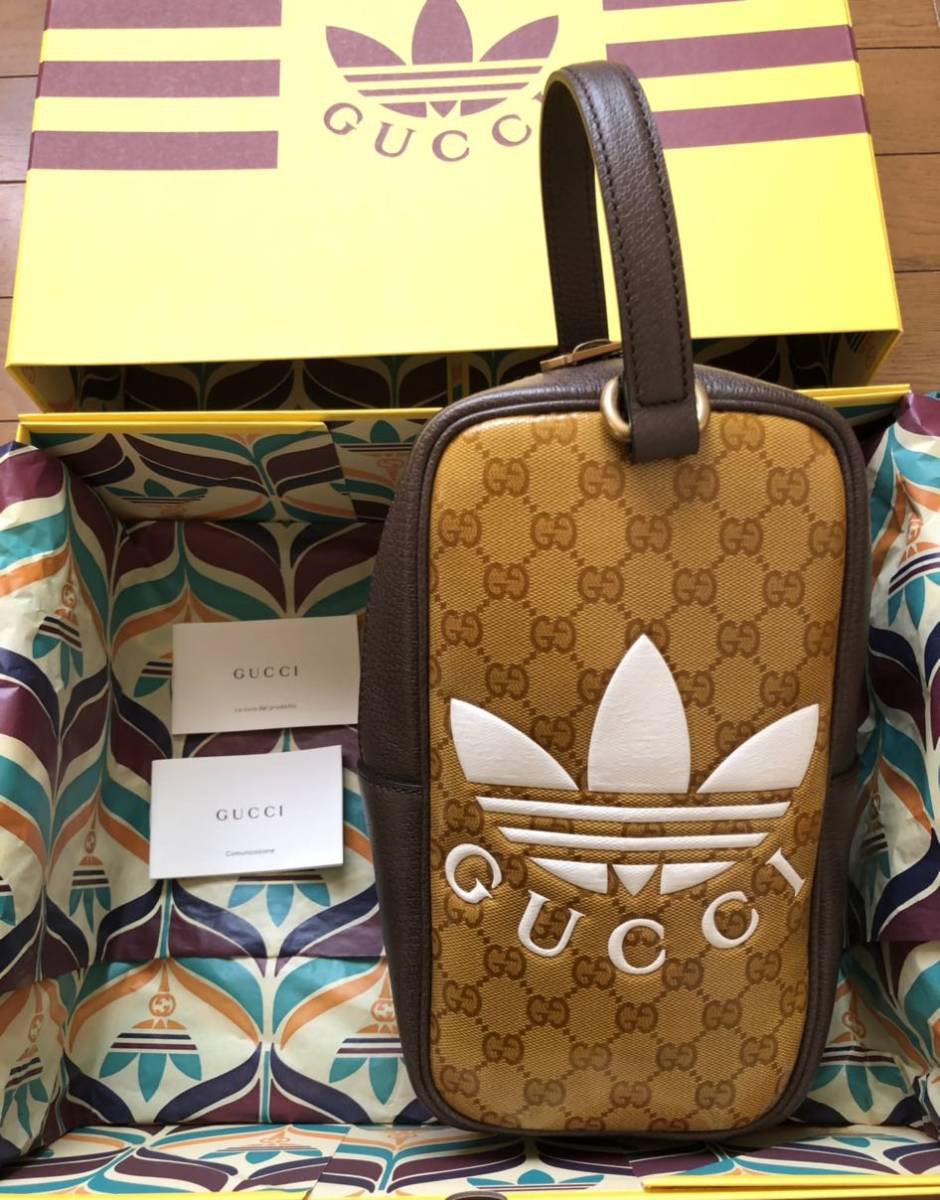 即発送 新品未使用 adidas Gucci Mini Top Handle Bag Monogram アディダス グッチ バッグ モノグラム_画像1