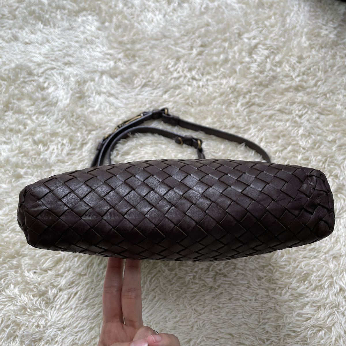 1円 美品 ボッテガヴェネタ BOTTEGA VENETA イントレチャート レザー