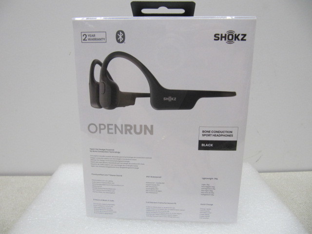 新品未開封 Shokz OpenRun ワイヤレス骨伝導イヤホン SKZ-EP-000003 コズミックブラック_画像2