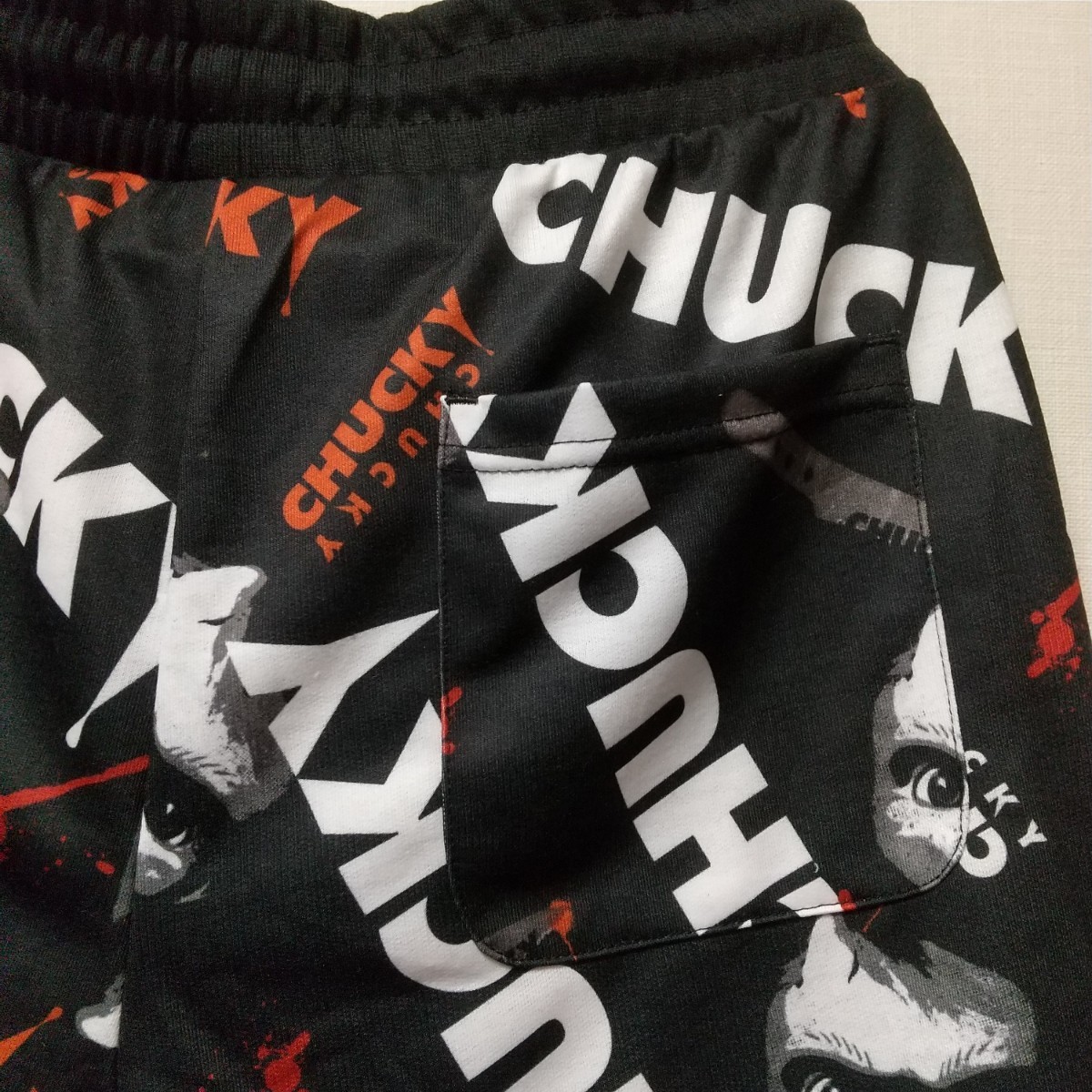 チャイルドプレイ チャッキー ハーフパンツ ショートパンツ L チャイルドプレイ チャッキー ハーフパンツ ショートパンツ L