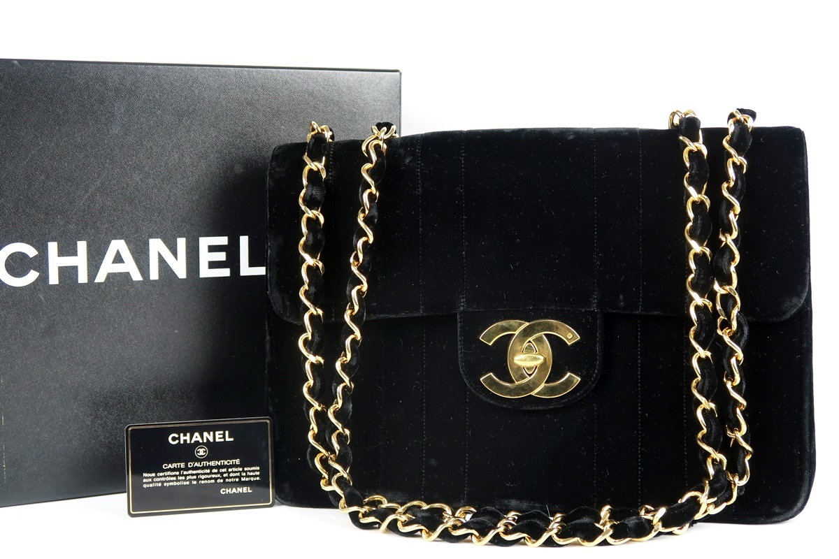 超美品】CHANEL シャネル ベルベットマドモアゼル Wチェーン