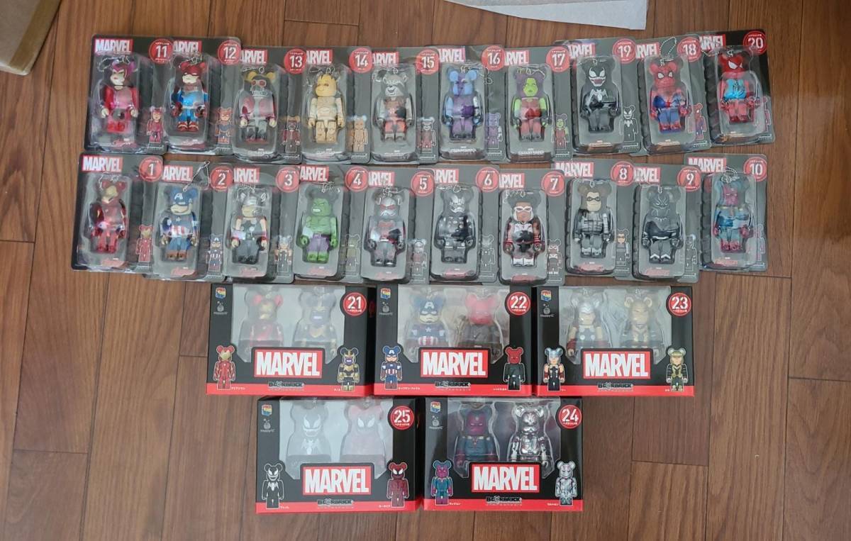 MARVEL BE@RBRICK 2021 Happyくじ ベアブリック賞 全25種セット_画像1