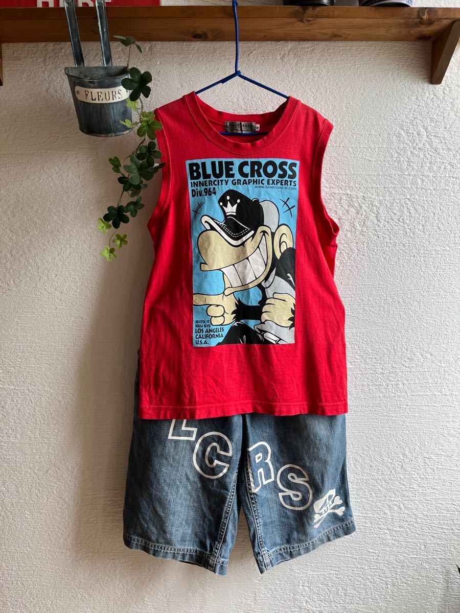 子供服 まとめ売り3点 140センチ Sサイズ 男の子 キッズ BLUE CROSS 夏物 ノースリーブ ハーフパンツ｜PayPayフリマ