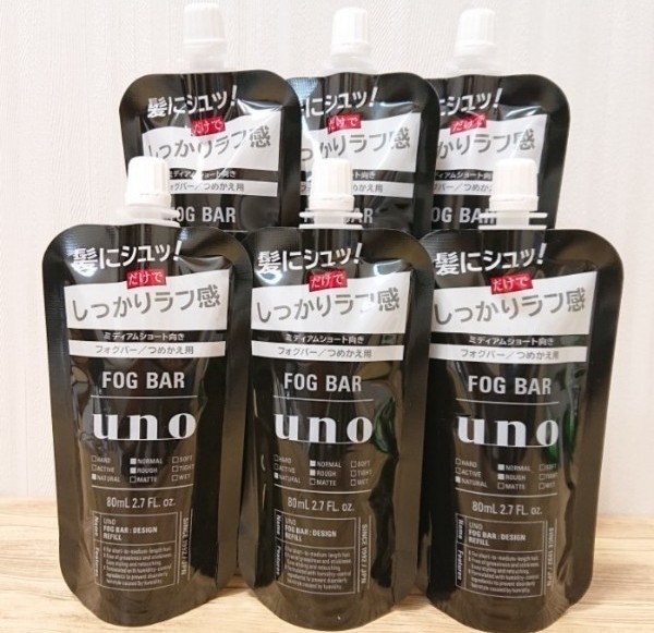 ＵＮＯ(ウーノ) フォグバー(しっかりデザイン) つめかえ用 80ml 整髪料 6本セット