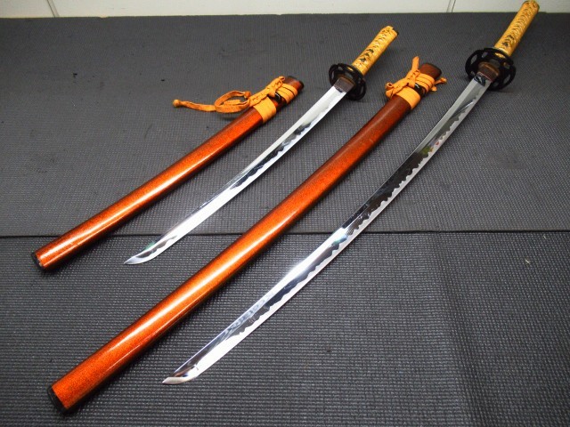 模造刀 模擬刀 日本刀 打刀 直刃風 全長 約100㎝ 刃渡り 約71㎝ 重さ 