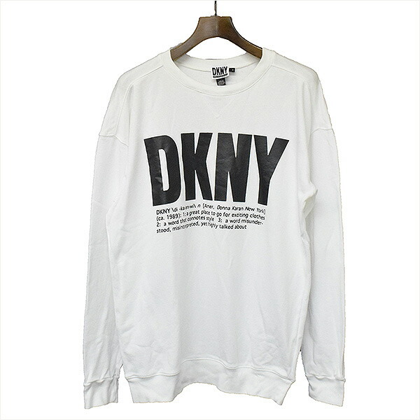 DKNY×OPENING CEREMONY ダナキャランニューヨーク ロゴスウェットトレーナー ホワイト S