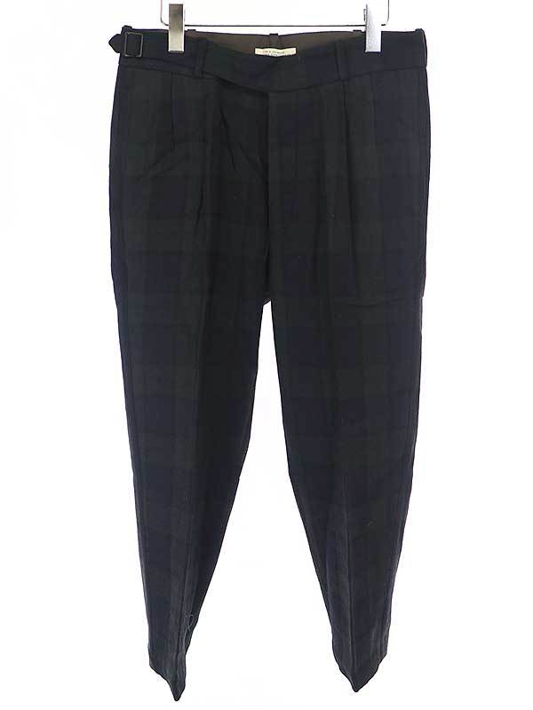 【T-ポイント5倍】 BUCKLE SIDE 18AW オールドジョー JOE OLD GRUKHA メンズ 32 ネイビー チェックパンツ TROUSER Mサイズ 【T-ポイント5倍】 BUCKLE SIDE 18AW オールドジョー JOE OLD GRUKHA メンズ 32 ネイビー チェックパンツ TROUSER Mサイズ
