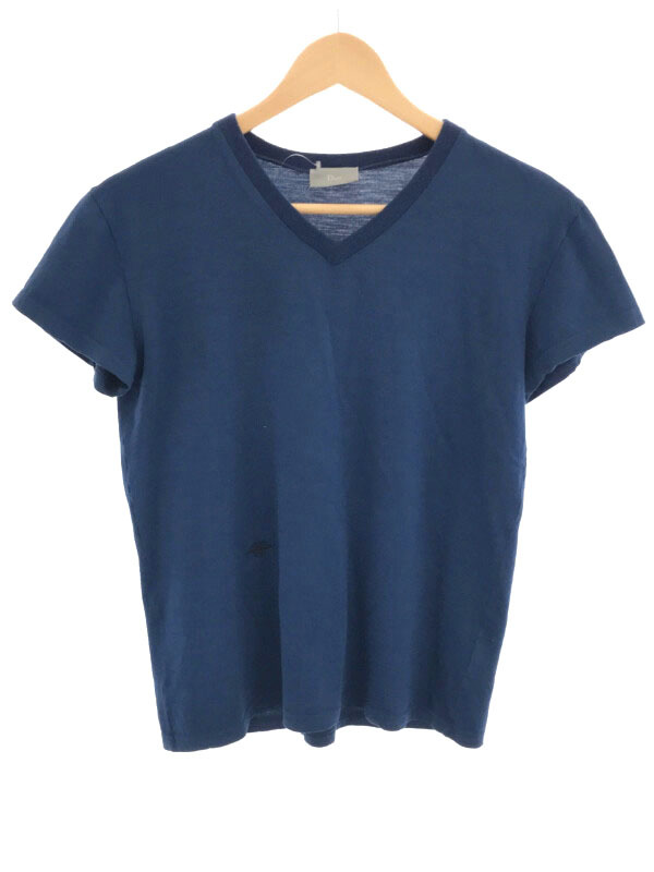 【あす楽対応】 Dior HOMME ディオールオム 12SS BEE刺繍 VネックTシャツ ブルー XXS メンズ XSサイズ以下 【あす楽対応】 Dior HOMME ディオールオム 12SS BEE刺繍 VネックTシャツ ブルー XXS メンズ XSサイズ以下
