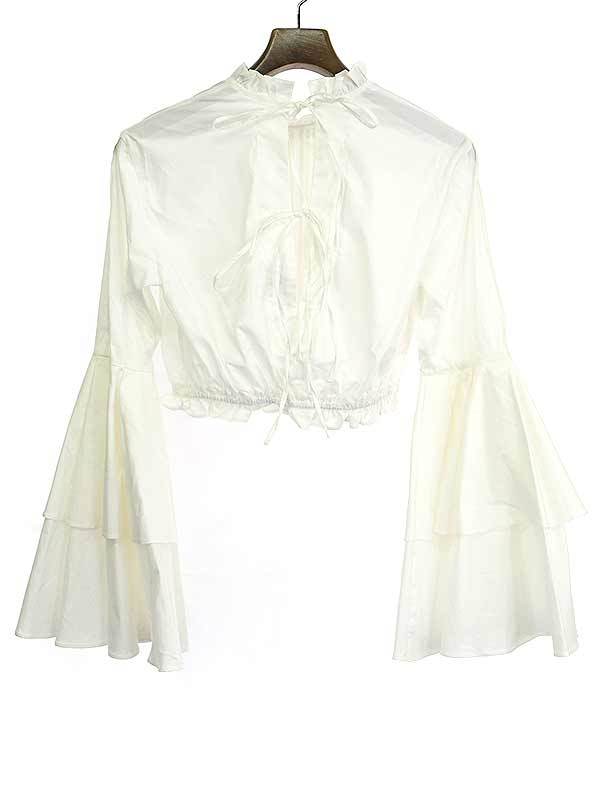 Rosarymoon ロザリームーン Bell Sleeves Short Blouse ベルスリーブ