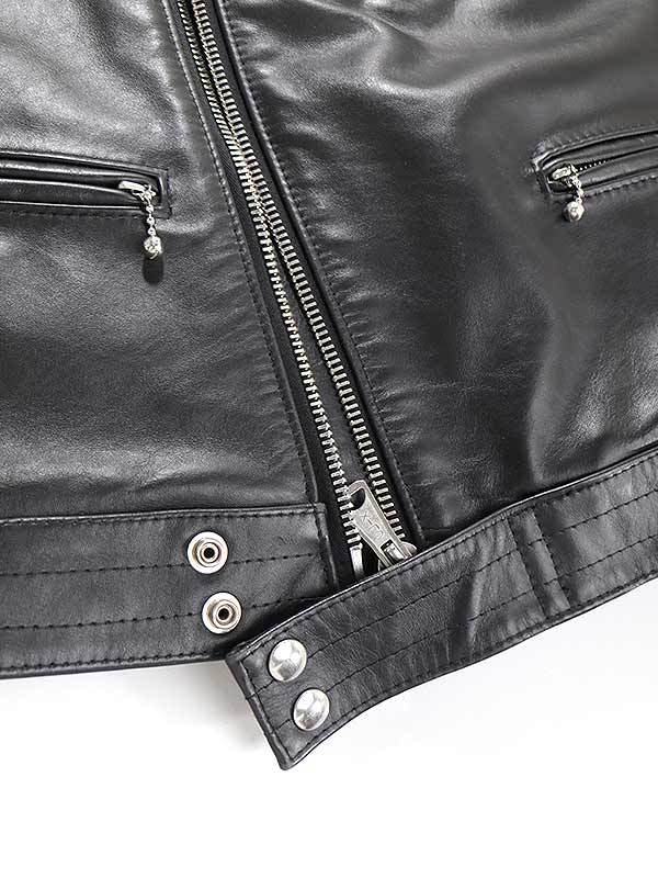 Lewis Leathers ルイスレザー 441T CYCLONE TIGHT FIT サイクロン ホースハイドレザーライダースジャケット ブラック 36 メンズ_画像5