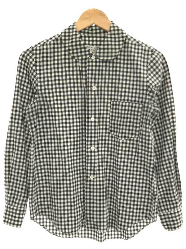 ブランド公式通販 コムデギャルソンコムデギャルソン　ギンガムチェック丸襟シャツ　ブラウス シャツ/ブラウス(七分/長袖)
