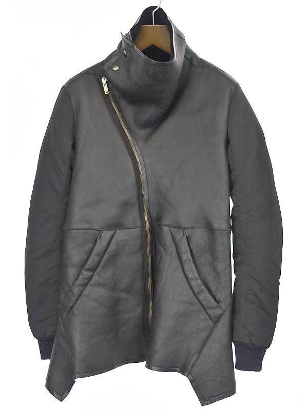 Rick Owens リックオウエンス 11AW 袖ナイロン切替ハイネックムートン ...