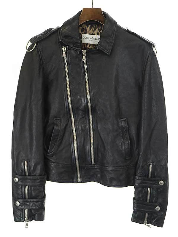 DOLCE&GABBANA ドルチェ&ガッバーナ 裏地レオパードダブルレザー