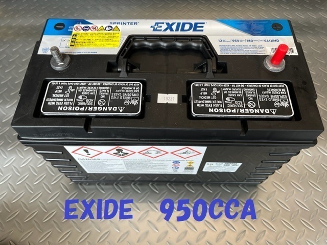 ハイドロ用 エキサイド EXIDE バッテリー950cca 31XHD 2個