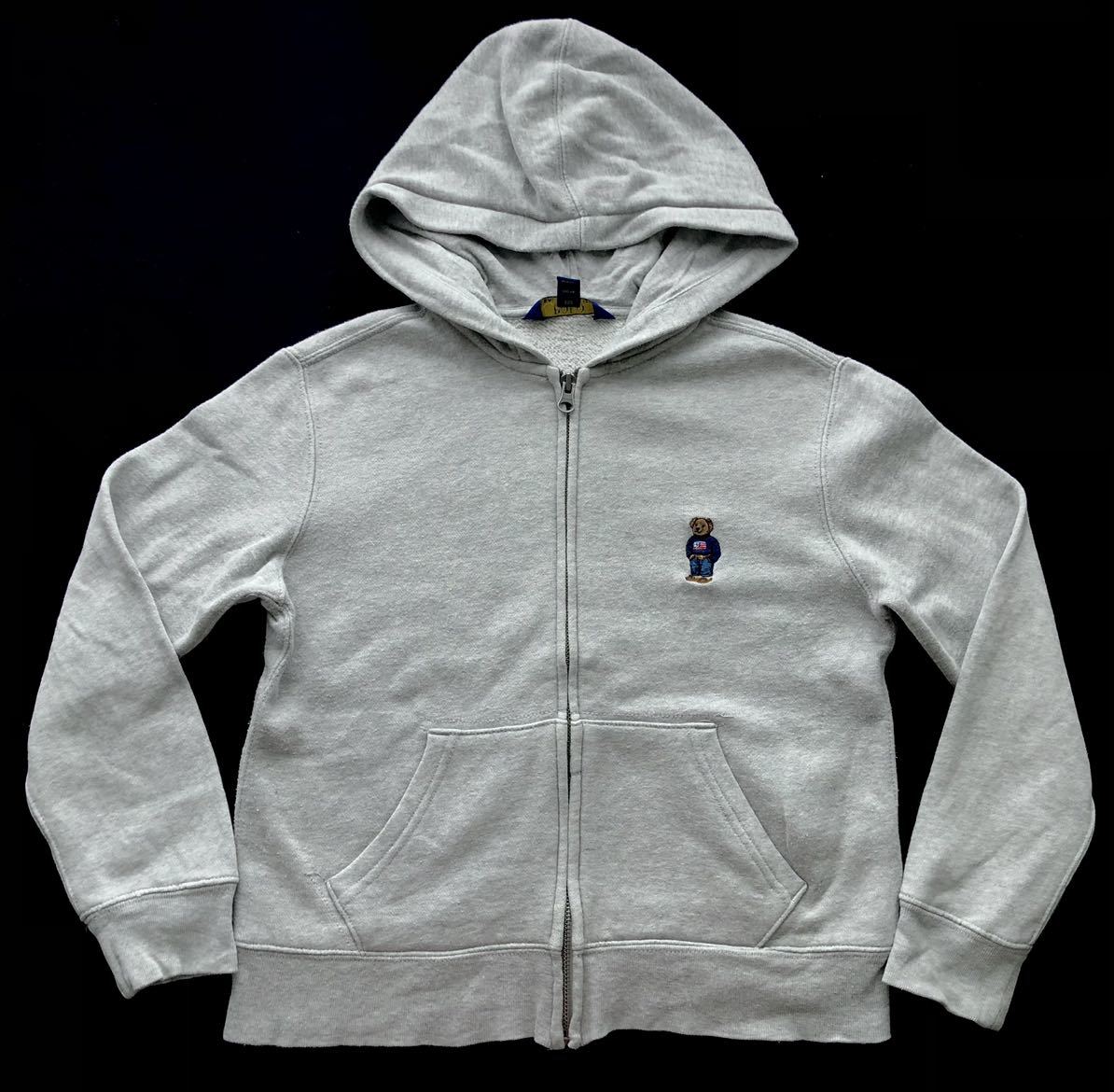 ポロ ラルフローレン ポロベアー キッズ140 フーディー スウェット ジップパーカー POLO RALPH LAUREN 子供服 ワンポイント 玉5813