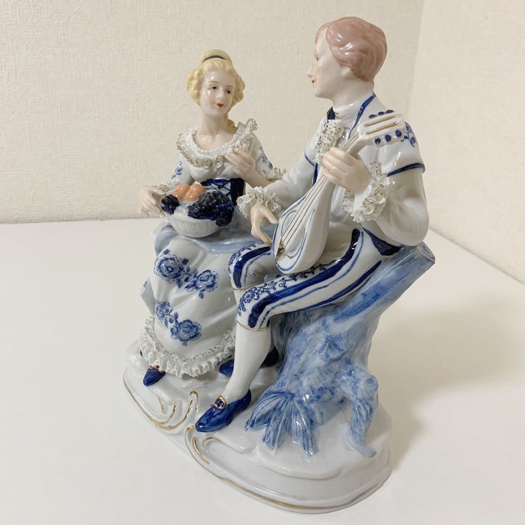 陶器 陶器人形 フィギュリン 西洋人形 置物 オブジェ インテリア リヤドロ マイセン _画像5
