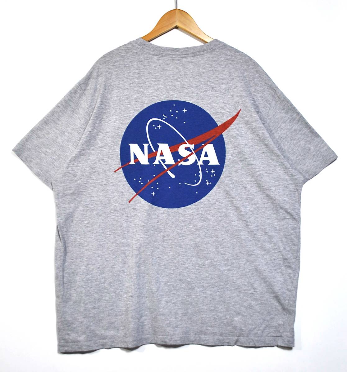[H&M] H and M NASA большой размер футболка серый XL б/у одежда хорошая вещь 