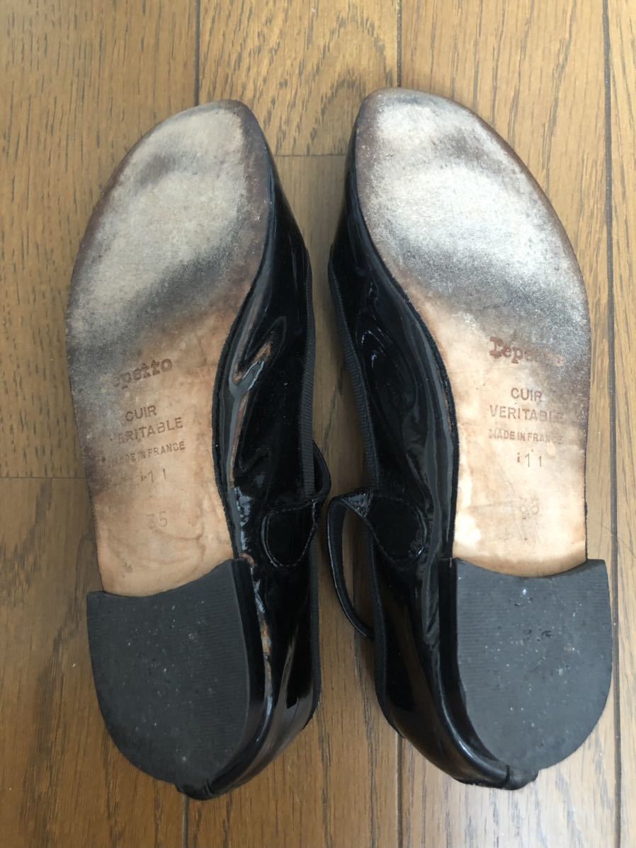 レペット repetto ストラップバレエシューズ Lio Mary Jane メリージェーン パテントブラック 35_画像3